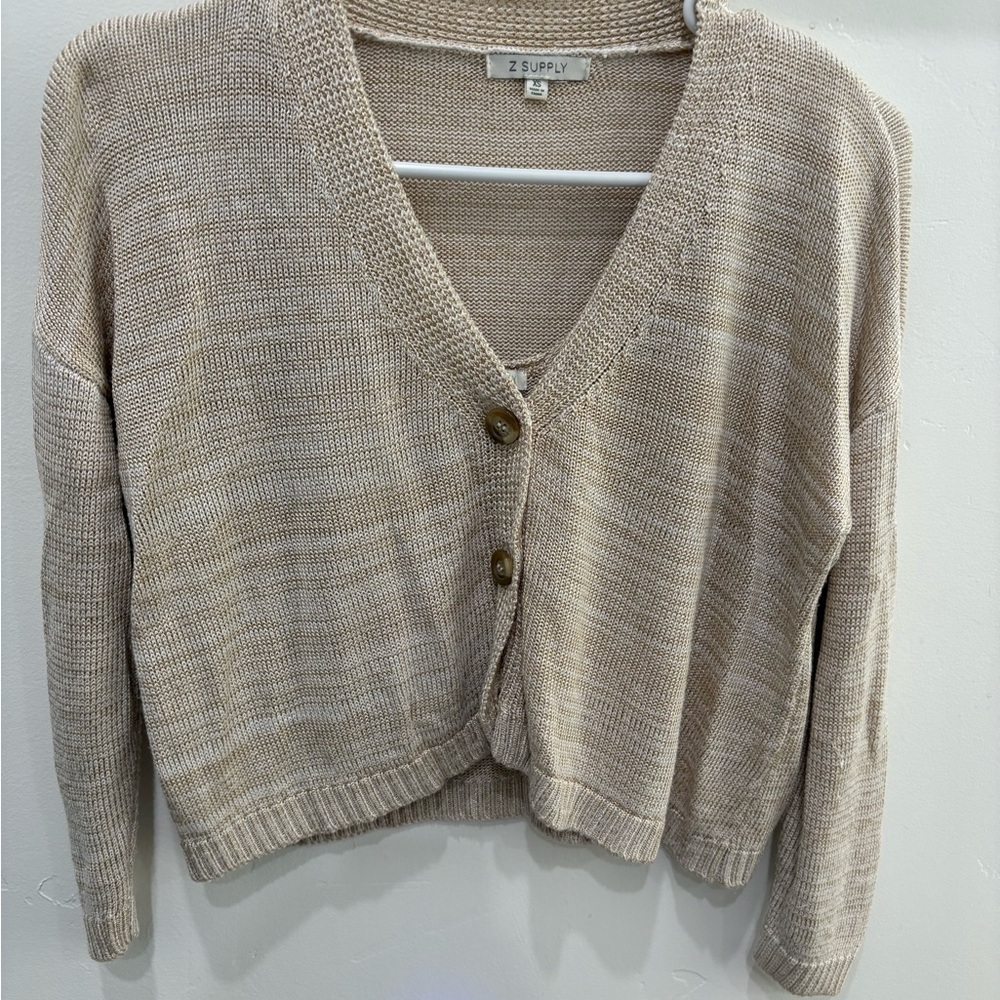 Z Supply Women's Tan Cardigan Sweater